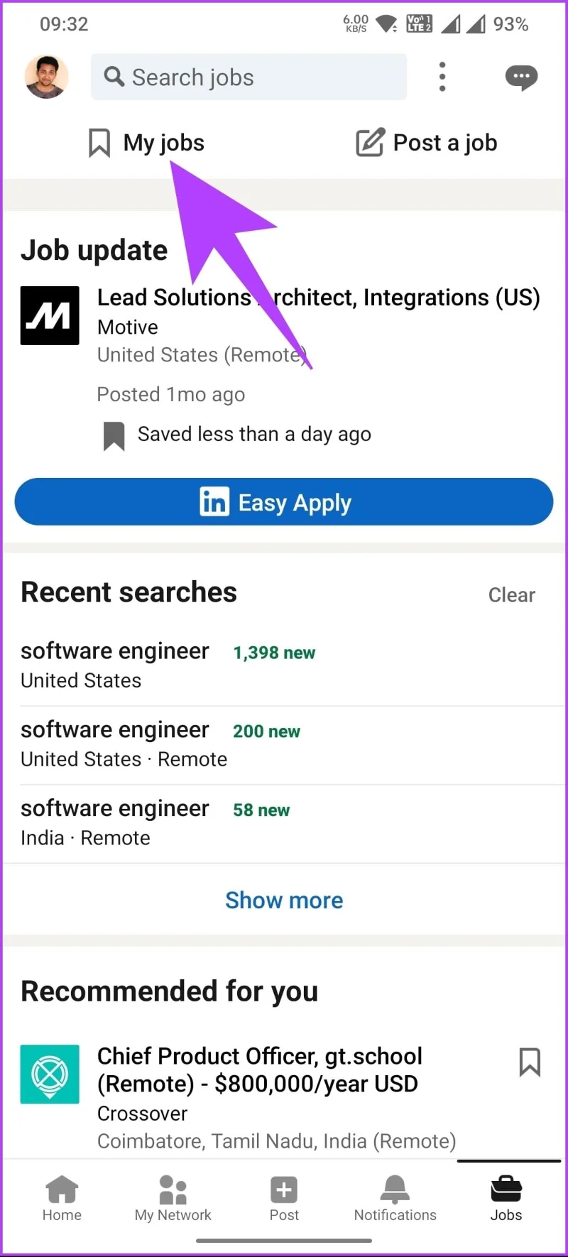 Comment trouver des publications et des emplois enregistrés sur LinkedIn