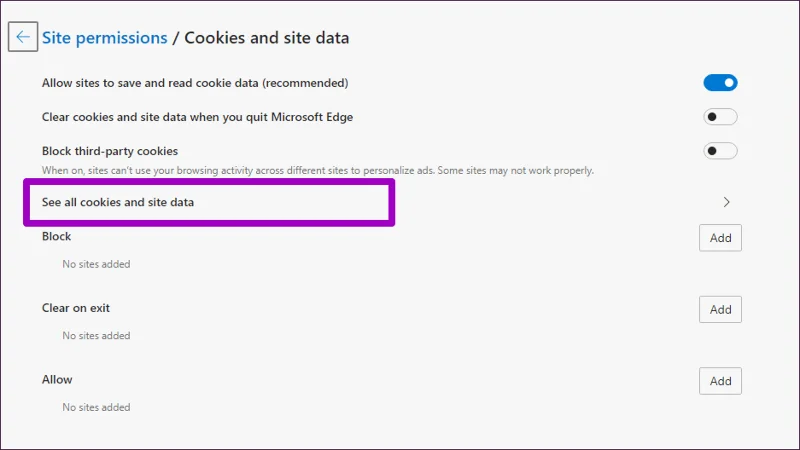 วิธีล��างแคชและคุกกี้บน Microsoft Edge