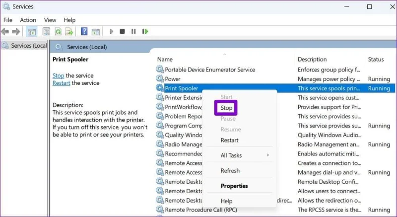 5 formas de eliminar un trabajo de impresión atascado en Windows 11