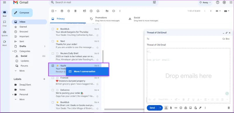 Come allegare un'e-mail in Gmail: 6 modi migliori