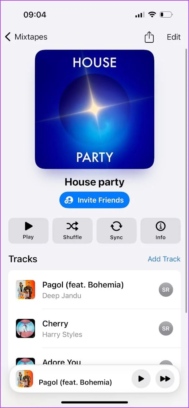 IOS 17.3: een gedeelde afspeellijst maken op Apple Music op iPhone