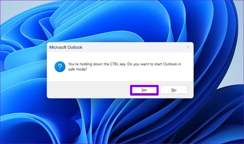 Iniciar Outlook en modo seguro