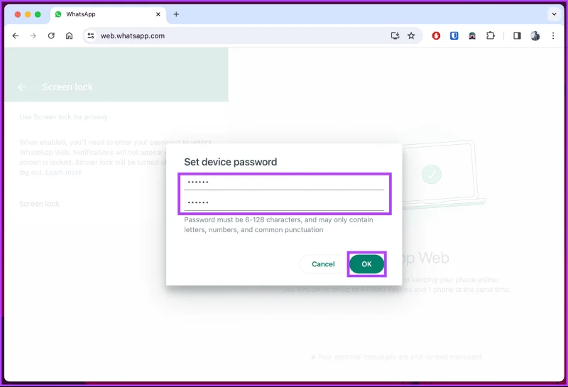 Come proteggere WhatsApp Web con password