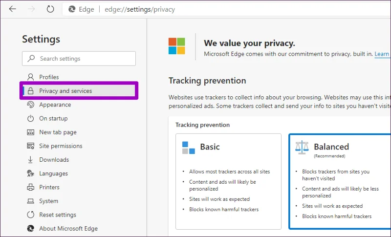 วิธีล้างแคชและคุกกี้บน Microsoft Edge
