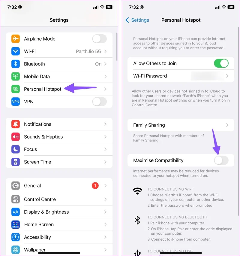 Top 12 manieren om iPhone Hotspot te repareren blijft de verbinding verbreken op Windows en Mac