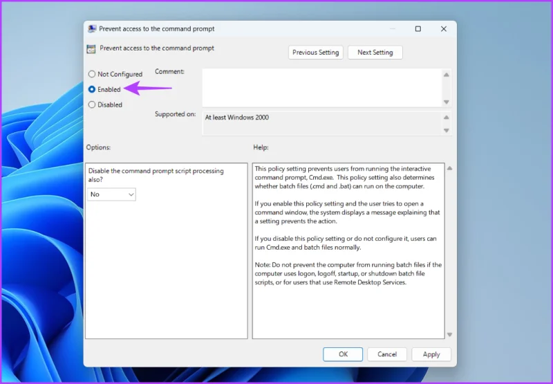 2 mejores formas de deshabilitar el símbolo del sistema y Windows PowerShell en Windows 11