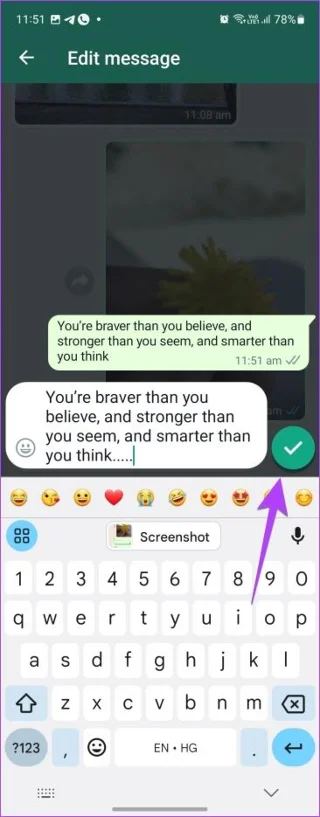 3 วิธีในการแก้ไขข้อความ WhatsApp