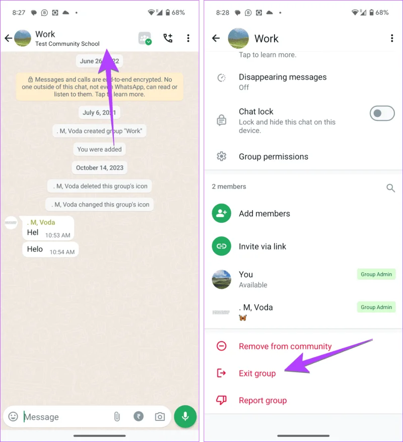 Come eliminare, disattivare o uscire dalla community di WhatsApp