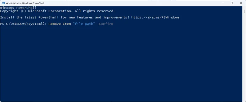 Las 7 formas principales de eliminar archivos o carpetas con PowerShell en Windows