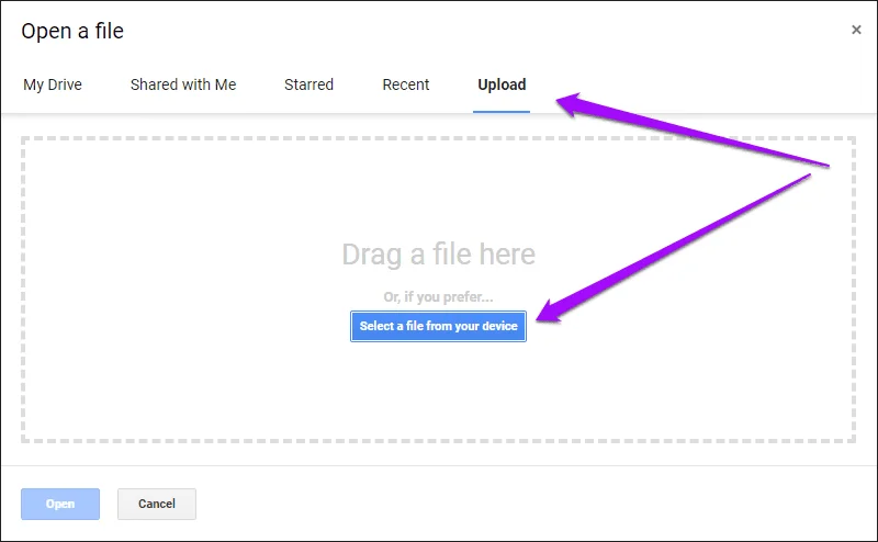 Come convertire file DOCX in documenti Google