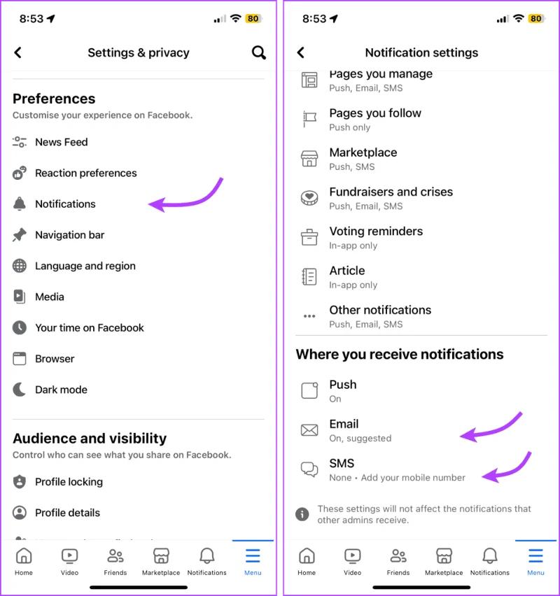 Come ricevere notifiche quando qualcuno pubblica su Facebook