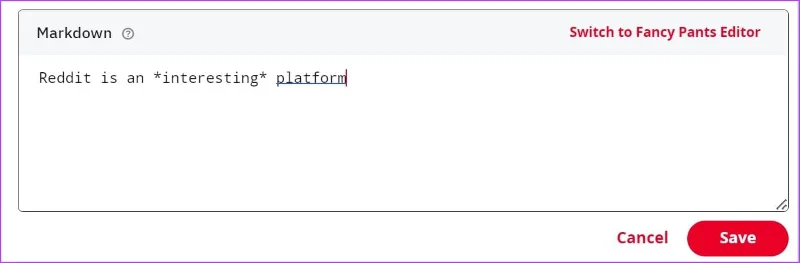 Come utilizzare la formattazione del testo su Reddit utilizzando la modalità Markdown