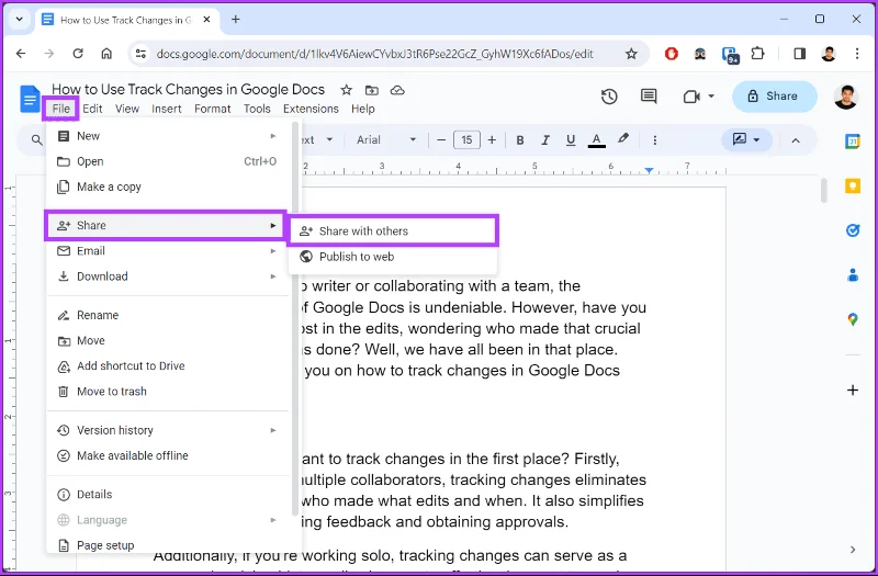 Comment utiliser le suivi des modifications dans Google Docs