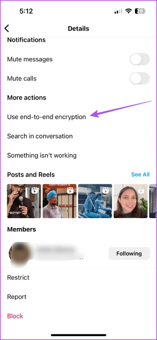 如何為 Instagram 聊天啟用端對端加密