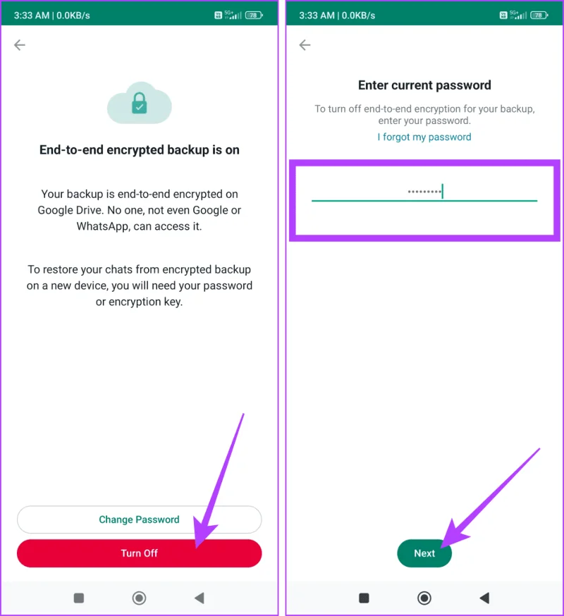 Comment activer ou désactiver le cryptage de bout en bout pour la sauvegarde des discussions WhatsApp