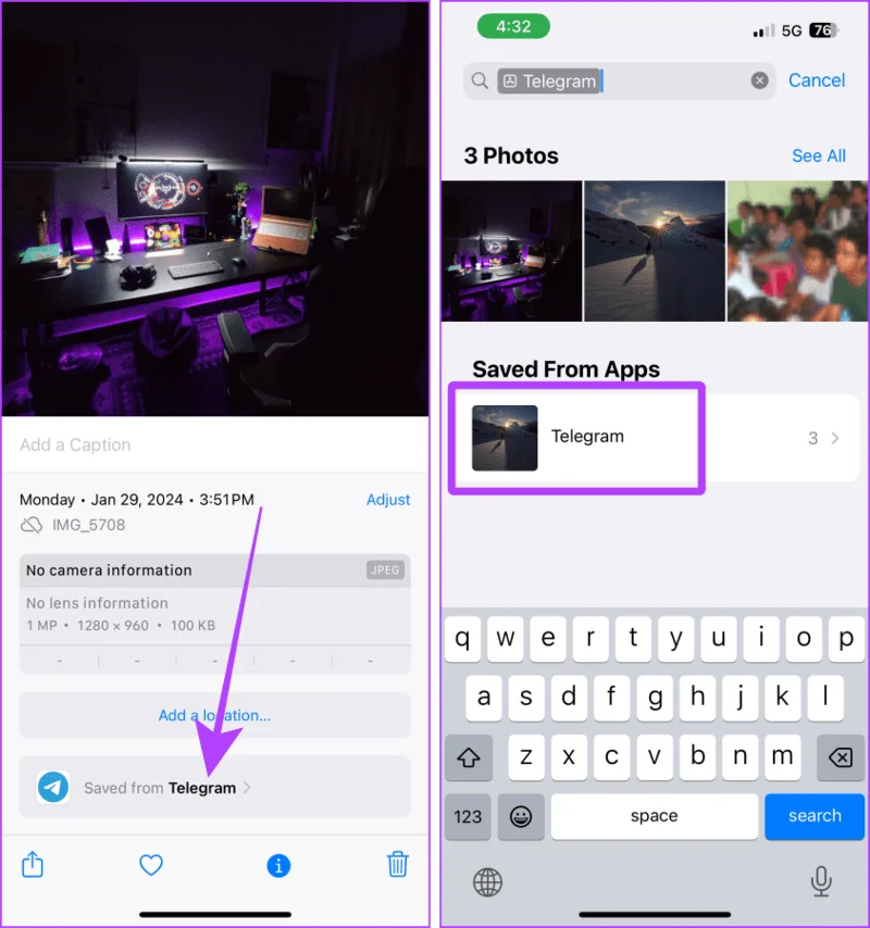 Hoe u via Telegram gedownloade bestanden kunt vinden op Android, iPhone en Mac
