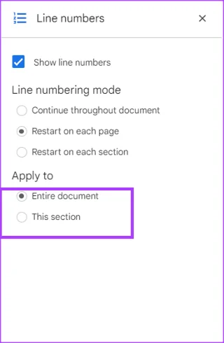 Comment ajouter et supprimer des numéros de ligne dans Google Docs