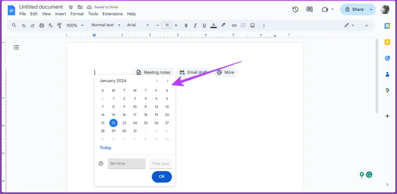 Come inserire un selettore di data in Fogli Google e Documenti Google