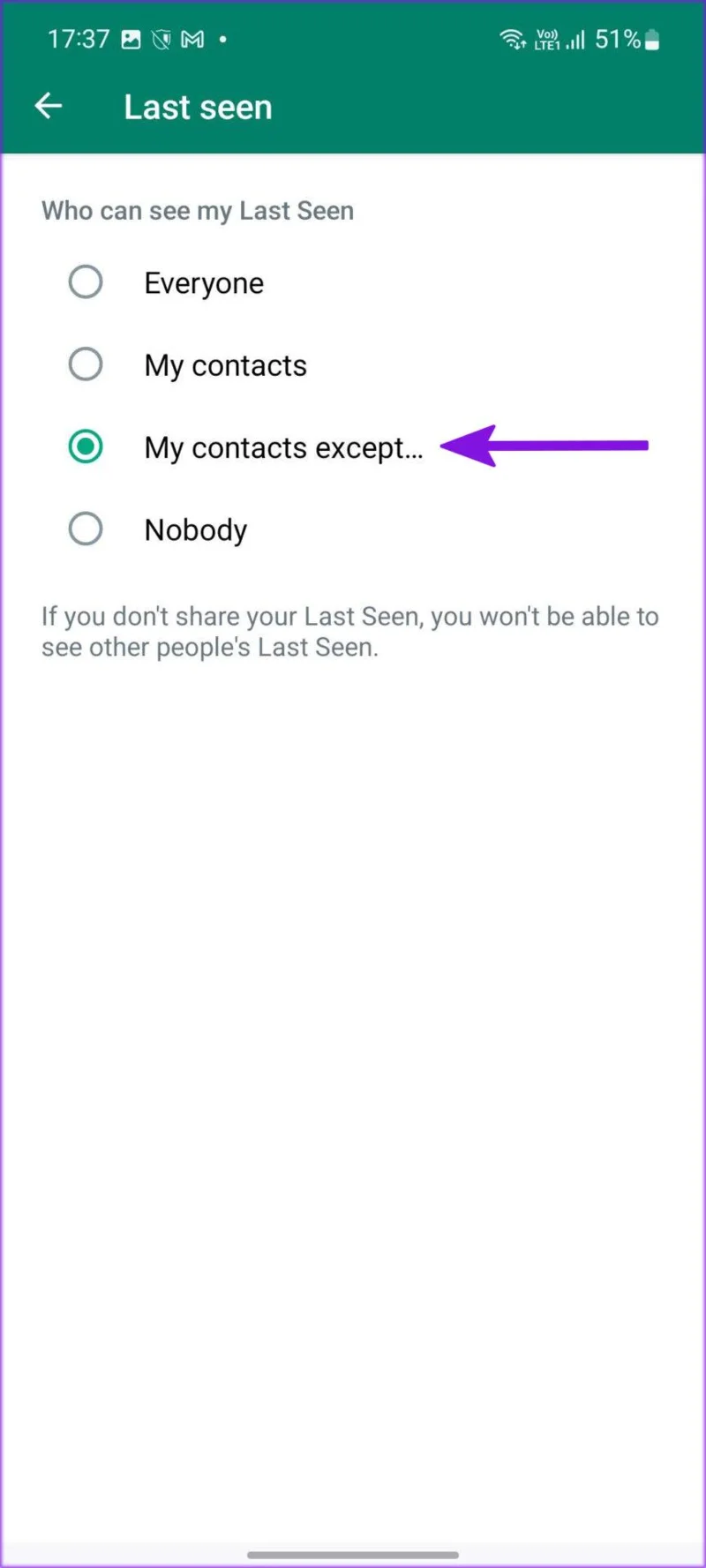 วิธีซ่อนการดูครั้งล่าสุดจากผู้ติดต่อเฉพาะบน WhatsApp