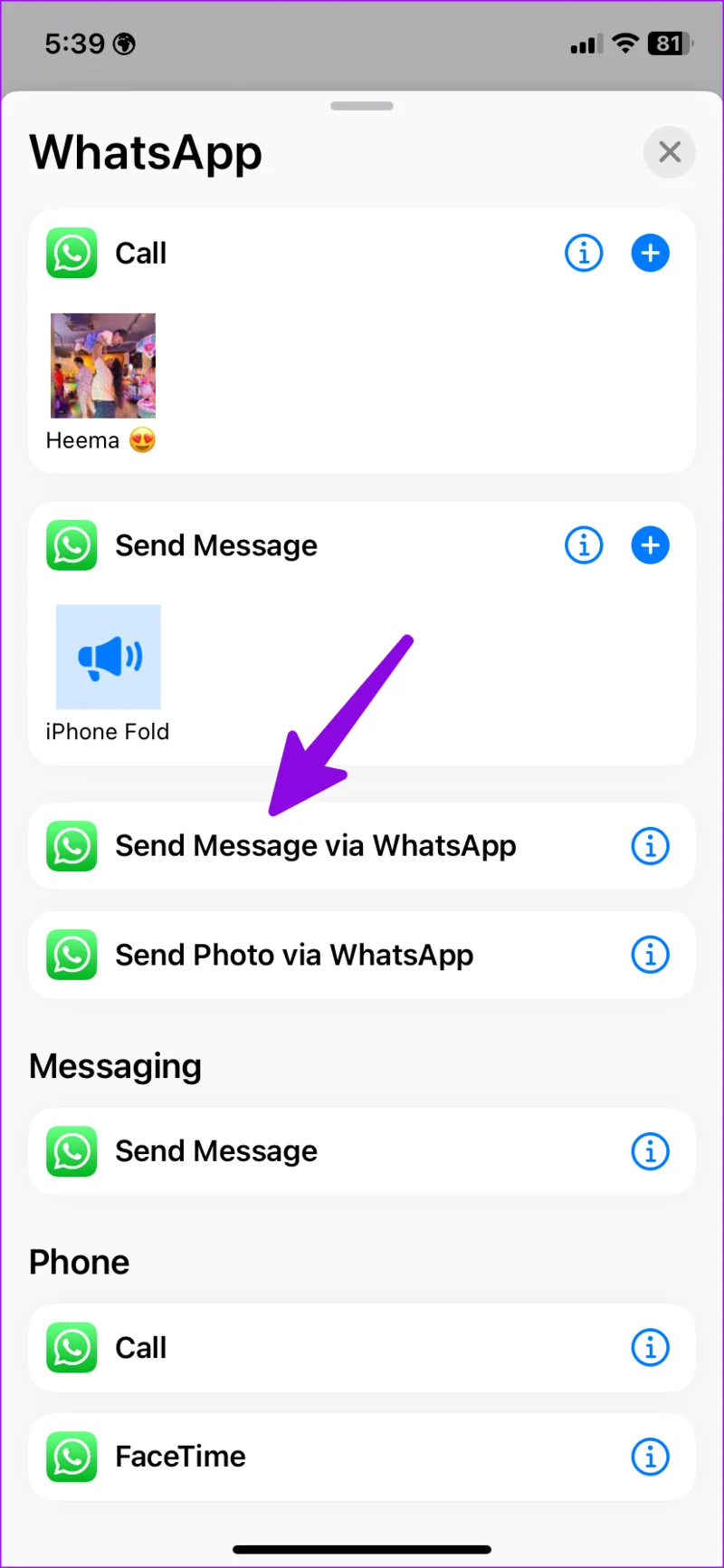 วิธีสร้างทางลัดการติดต่อ WhatsApp บน iPhone
