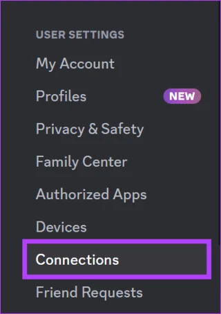 Liste des connexions