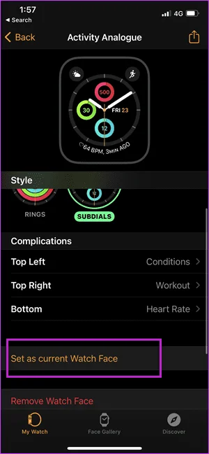 Come mostrare i passaggi sul quadrante di un Apple Watch