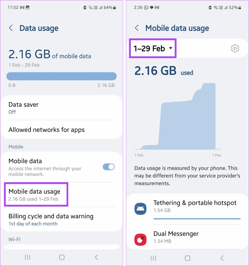 Hoe u het gegevensgebruik op Android kunt controleren