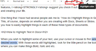 Cum să evidențiezi textul în Google Docs