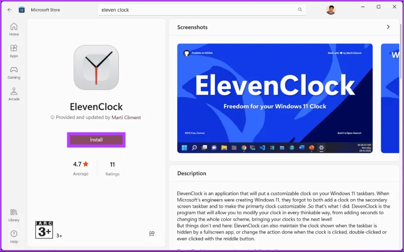 Cómo mostrar segundos en el reloj de Windows 11