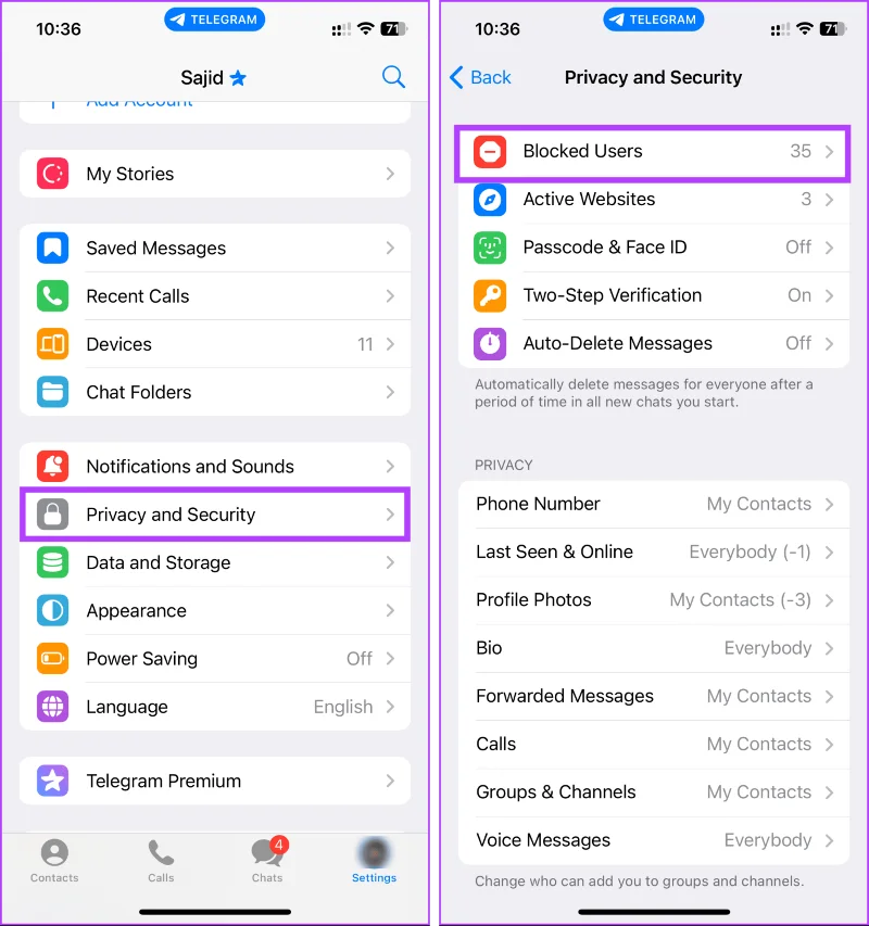 Hoe iemand op Telegram op desktop, Android of iOS te blokkeren