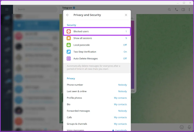 Hoe iemand op Telegram op desktop, Android of iOS te blokkeren