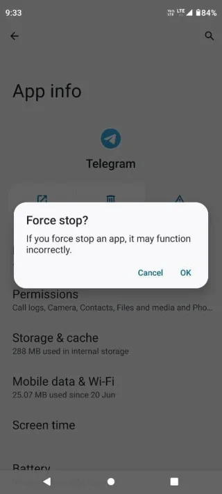 7 migliori soluzioni per Telegram che non funziona sui dati mobili
