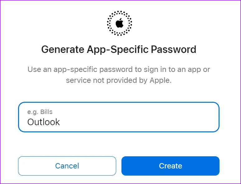 Créer un mot de passe spécifique à l'application