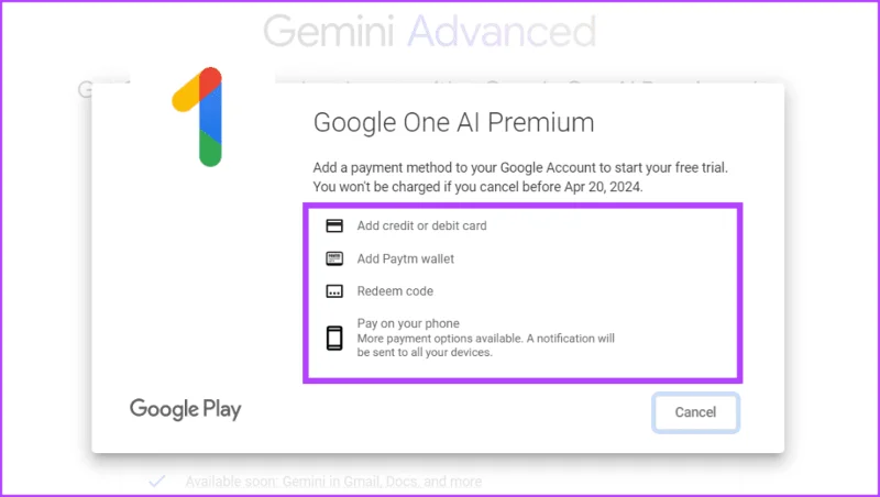 Gemini Advanced verkrijgen (gratis en betaald)