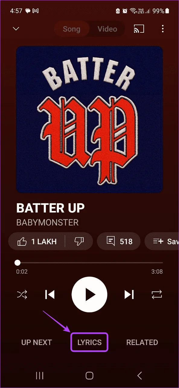 7 modi per correggere i testi di YouTube Music Live che non vengono visualizzati sul cellulare