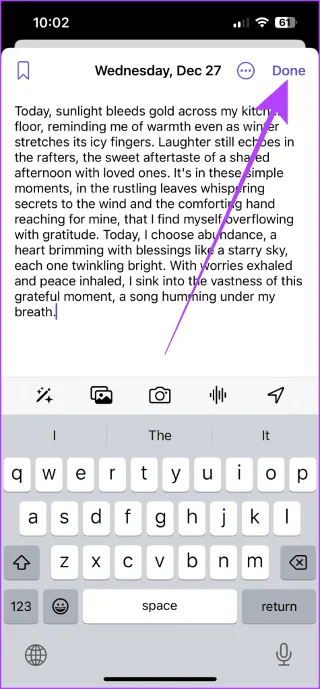 Hoe u de Journal-app op uw iPhone gebruikt
