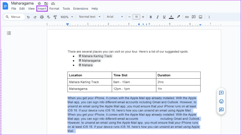 Comment ajouter et supprimer des numéros de ligne dans Google Docs