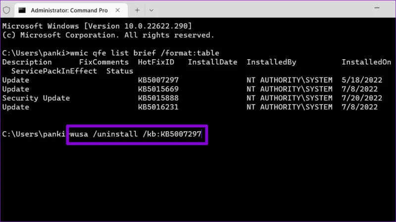 Las cinco soluciones principales para el error "No todas las actualizaciones se desinstalaron correctamente" en Windows