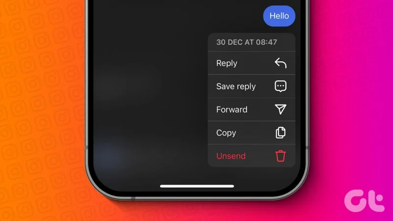 Comment annuler l'envoi ou supprimer des messages sur Instagram