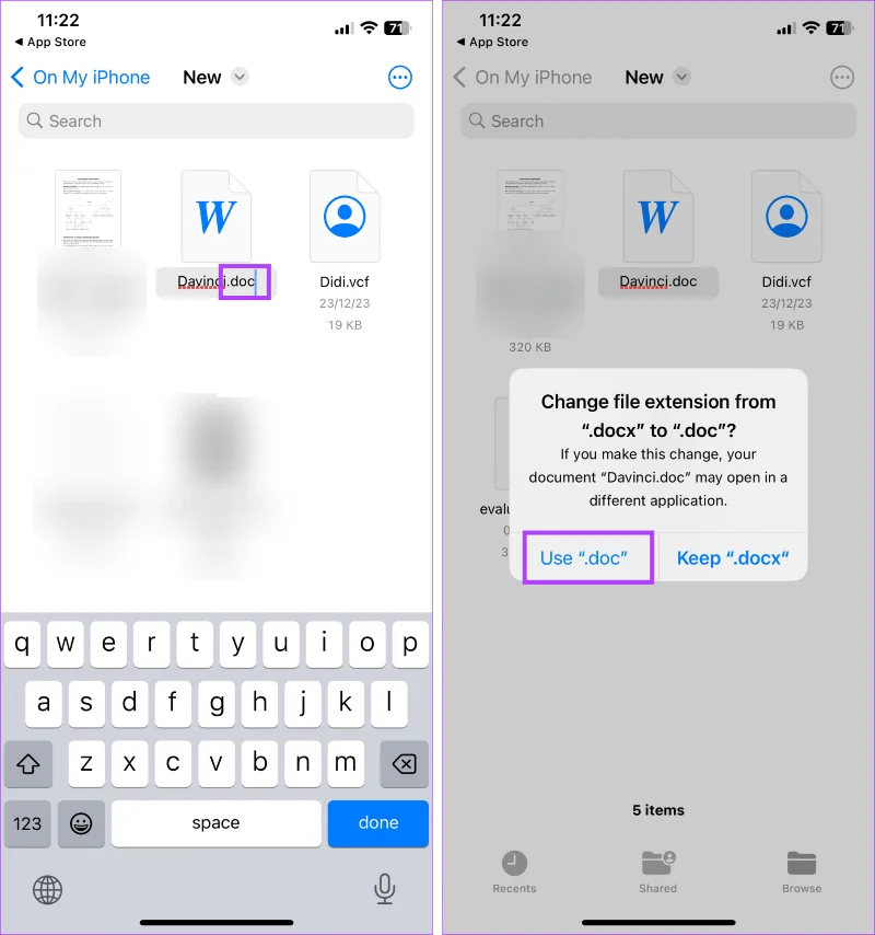 Hoe u het bestandstype (extensie) op de iPhone kunt wijzigen
