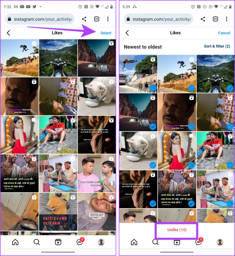 Comment aimer ou annuler toutes les publications sur Instagram à la fois