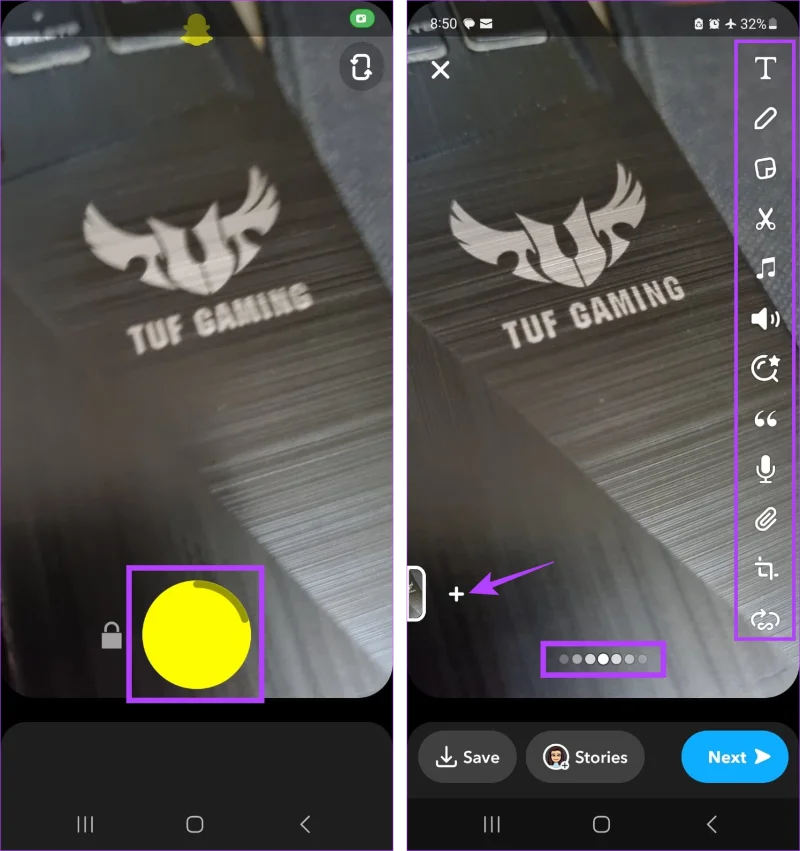 Comment ajouter des photos de pellicule à l'histoire de Snapchat
