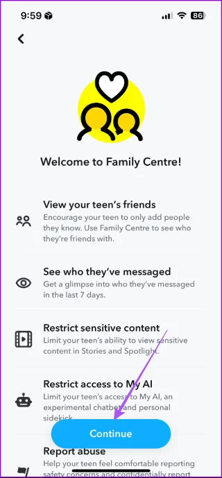 Configurer le Family Center