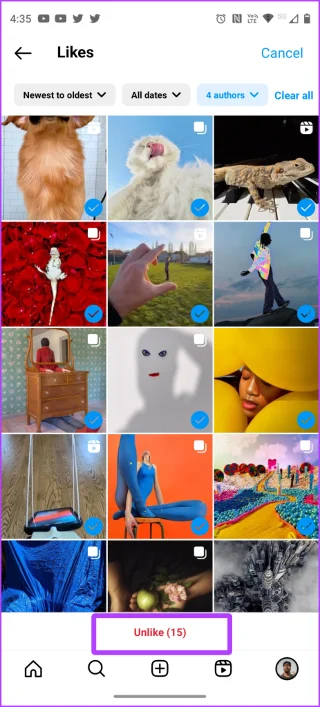 Comment aimer ou annuler toutes les publications sur Instagram à la fois