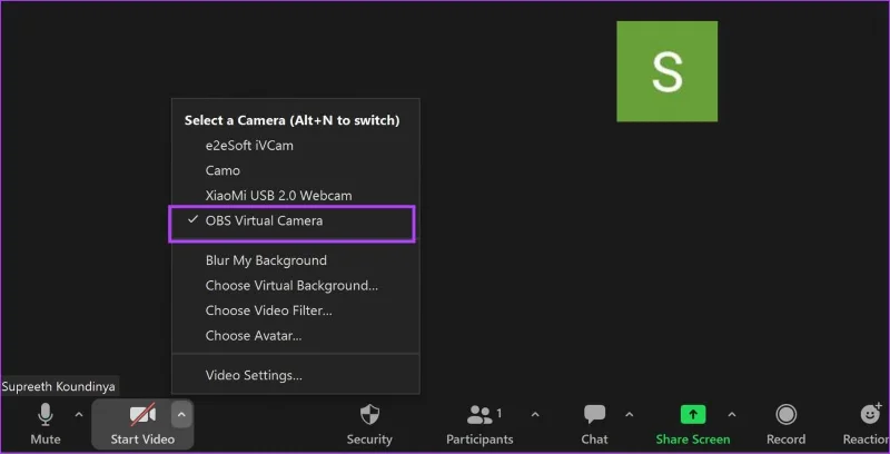 Cómo configurar la cámara virtual OBS en Windows y Mac
