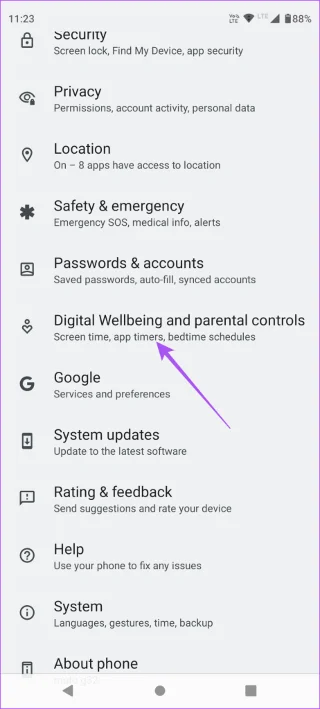 App-limieten instellen op Android