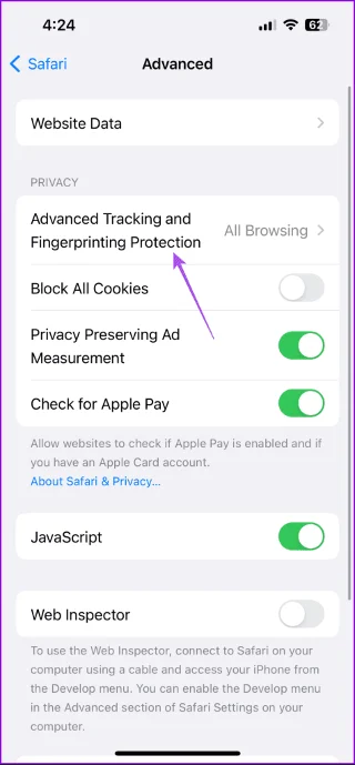 Come eliminare i tracker dei siti Web da Safari
