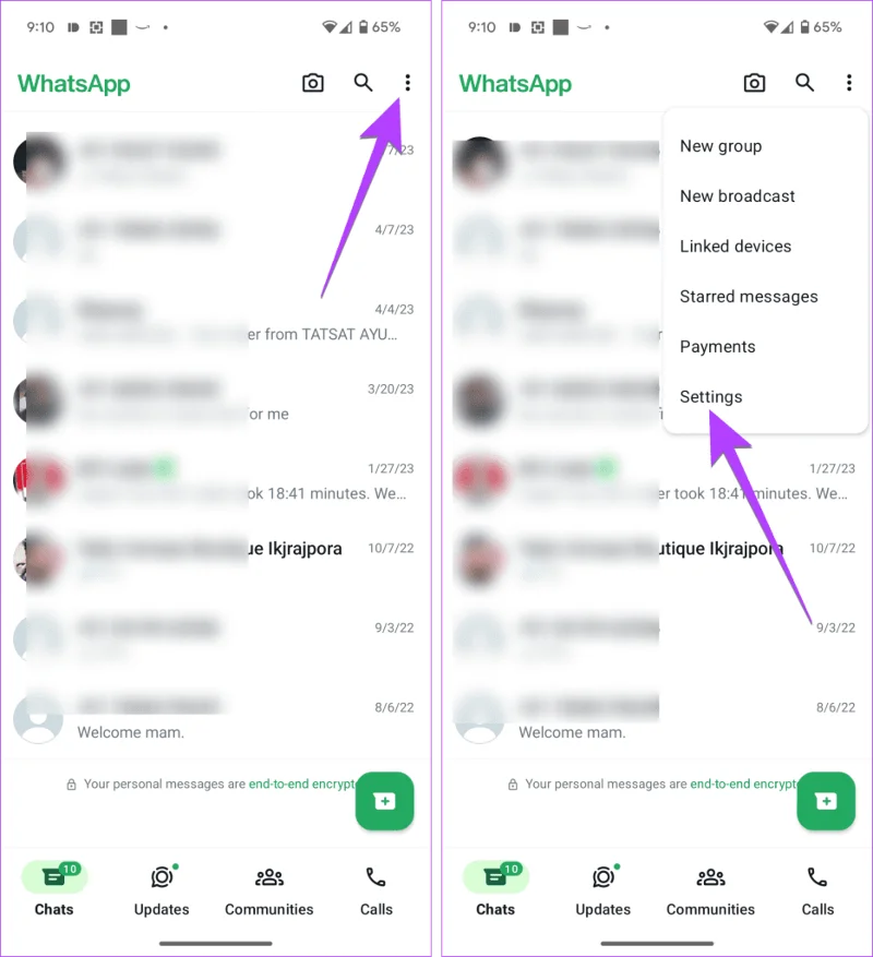 Come eliminare più o tutte le chat e i messaggi su WhatsApp