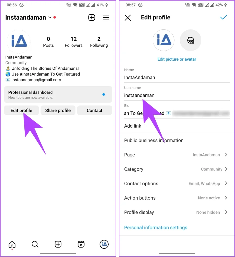 2 semplici modi per unire gli account Instagram
