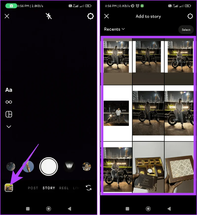 Come taggare/menzionare qualcuno nella storia di Instagram senza che venga mostrato